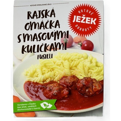 Ježkovy krabičky Rajská omáčka s masovými kuličkami Fusilli 450 g