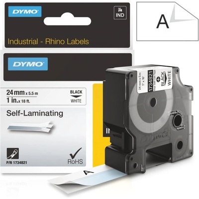 Páska Dymo Rhino lamino, 24mm (1734821) bílá, černý tisk, 5,5m