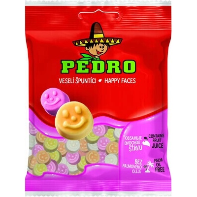 Pedro Želé bonbóny s ovocnou příchutí ve tvaru veselých špuntíků 80 g