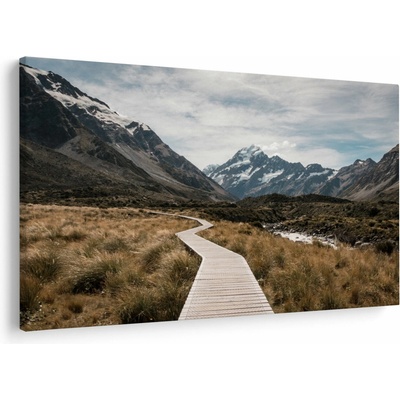 Obraz - Chodník v údolí hory Mt. Cook, jednodílný 120x80 cm