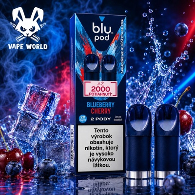 Blu Bar Pod cartridge Blueberry Cherry 2 x 2 ml 20 mg