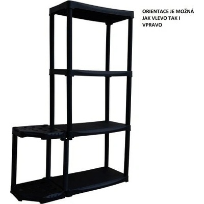 ARTPLAST Set regál 600x300x1330 mm, 4 police a rohový držák