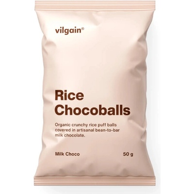 Vilgain Rice Chocoballs BIO mléčná čokoláda 50 g