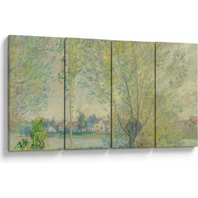 Obraz - Claude Monet, The Willows, reprodukcia, štvordielne 160x80 cm