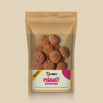 Dingo Piškoty červená řepa 250 g