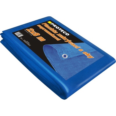 Proteco Plachta 5 x 8 m nepromokavá s oky modrá 50 g/m² 10 88-P-5-8
