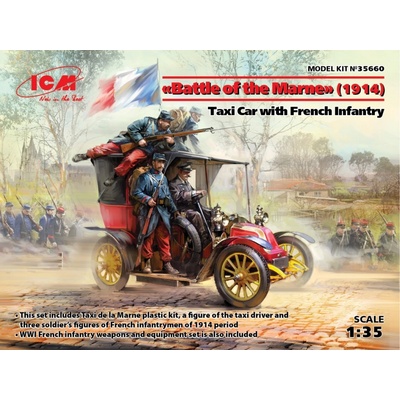 ICM Battle of the Marne 1914 Taxi car with French Infantry Renault Type AG1 1:35