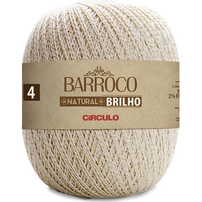 Circulo Natural Cotton Sparkle přírodní se zlatým lurexem