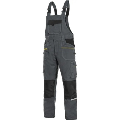 CXS STRETCH pánske skrátené nohavice na traky 170-176cm tmavo sivé