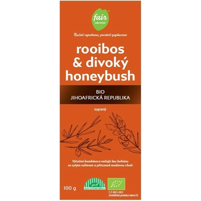 Fairobchod Bio rooibos a divoký honeybush z JAR sypaný 100 g