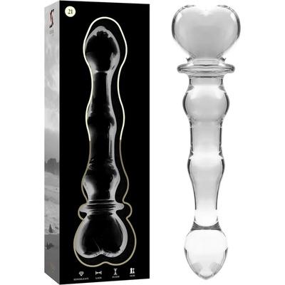 Ibiza Nebula Model 21 Dildo Borosilicate Glass 20.5 x 3.5 cm Clear