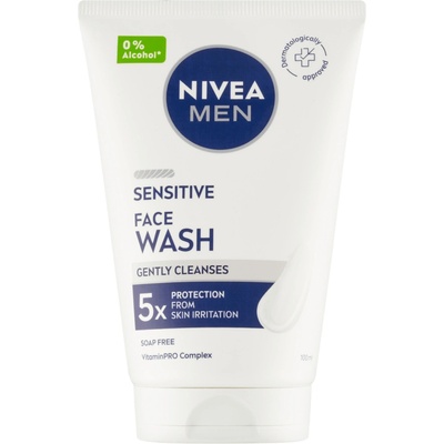 Nivea Men Sensitive Face Wash čisticí gel 100 ml – Hledejceny.cz