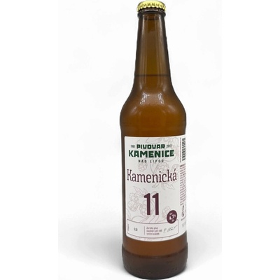 Pivovar Kamenice Kamenická jedenáctka světlý ležák 11° 4,7% 0,5 l (sklo)