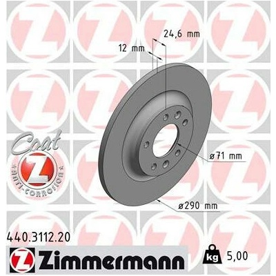 Brzdový kotúč (cena za 1ks) ZIMMERMANN 440.3112.20