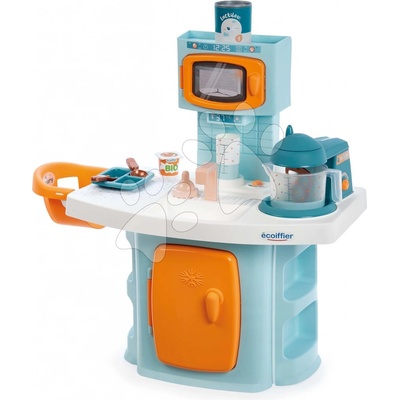 Écoiffier Kuchyňka s jídelním koutkem pro panenku Nursery 11 doplňků s lednicí a mixérem od 18 měsíců