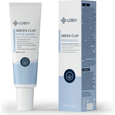 !Lobey Classic Pleťová maska se zeleným jílem 50 ml