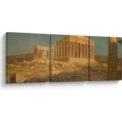 Obraz - Frederic Edwin Church, The Parthenon, reprodukcia, trojdielne 120x40 cm
