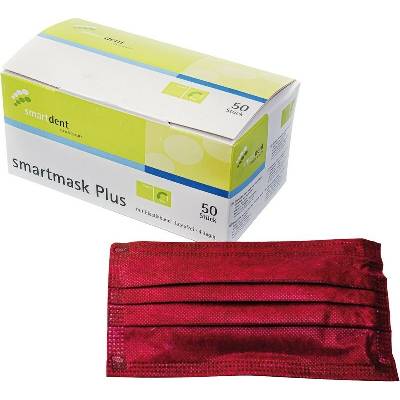 smartdent smartmask Plus Ústenky Vínová 50 ks