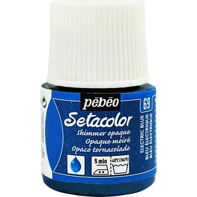 Farby na textil Pebeo Setacolor Opaque Shimmer 45 ml Shimmer electric blue