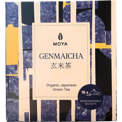 Moya Japonský zelený čaj BIO Genmaicha s praženou ryžou 15 x 1,5 g