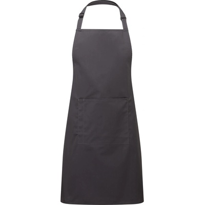 Premier Zástěra Colours PR 154 s laclem a kapsou na břiše COT39015466099-charcoal Charcoal