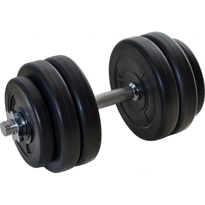 FitnessLine Jednoruční nakládací činka kotouče s cementovou náplní 15 kg