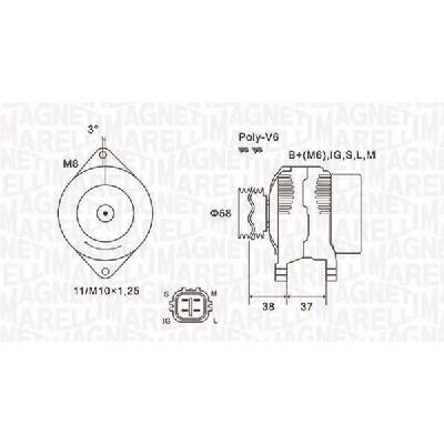 Alternátor MAGNETI MARELLI 063731889010