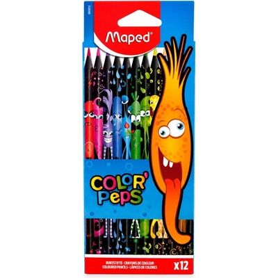 Maped Color Peps Jumbo farbičky pre deti 12 farieb 12 kusov