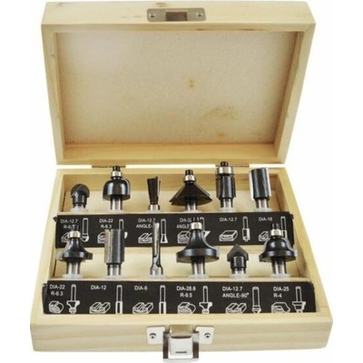 Řezačky na dřevo AWTools, sada 12 kusů, stopka 8 mm (AW40513)
