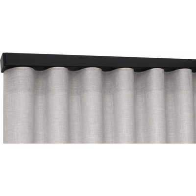 KovovégarnýžeCZ Kolejnice Lugo wave černá matná 151-200cm