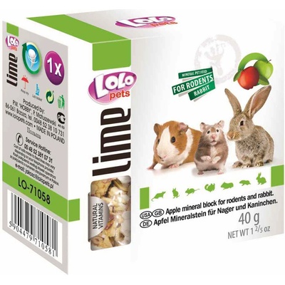 LoloPets minerální kámen pro hlodavce jablko 40 g – Hledejceny.cz