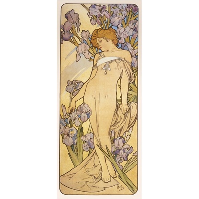 Pohled Alfons Mucha – Iris, dlouhý
