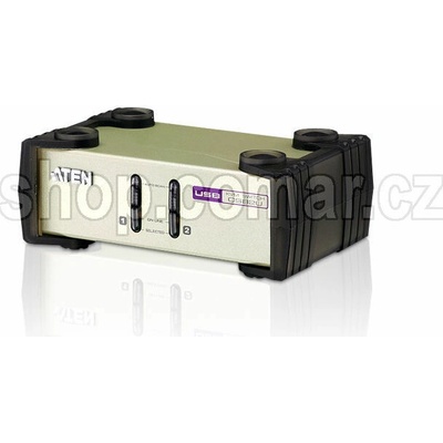 Aten CS-82U-AT 2-Port PS/2-USB KVM Switch, 2x Custom KVM Cable sets, Non-powered