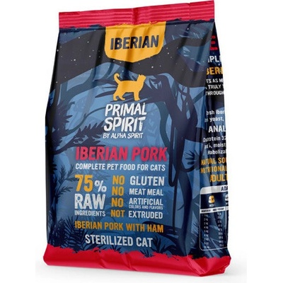 Primal Spirit Iberian Sterilized Cat 75% Pork with Ham 1 kg