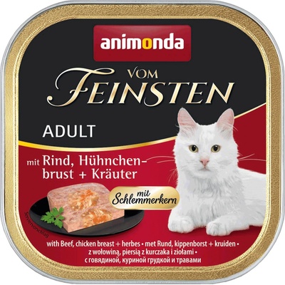 Animonda Vom Feinsten Adult hovězí kuřecí prsa bylinky 100 g – Hledejceny.cz