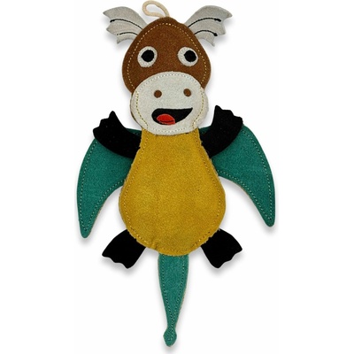 PafDog dráček Dragy z kůže a juty 31 cm
