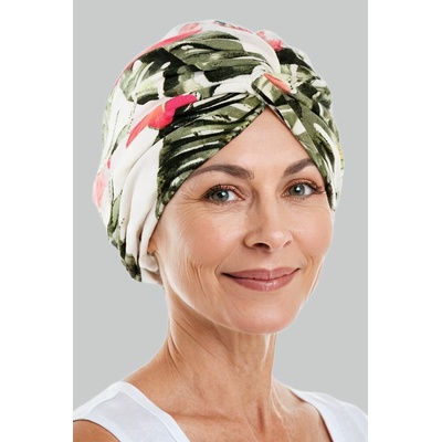 Aradesa dámský turban Floral bílý