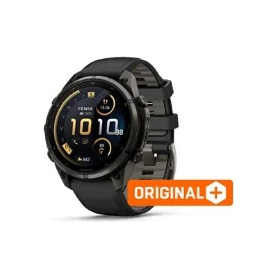 Garmin fenix 9 Pro - inReach, 47mm, AMOLED, Sapphire, Carbon Gray DLC Titanium, Black/Pebble Gray band 010-04336-11