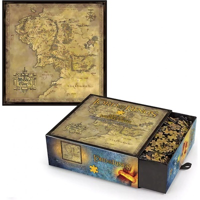Noble Collection Pán prstenů Jigsaw Middle Earth 1000 kousků