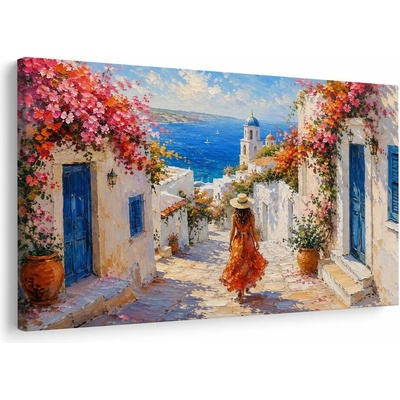 Obraz letní ulička k moři - 60x40