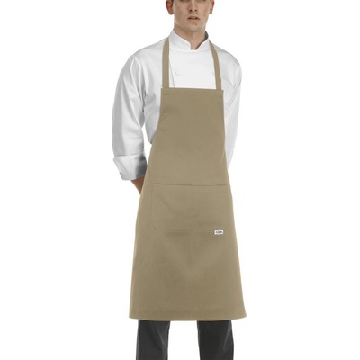 Egochef Kuchařská zástěra ke krku s kapsou béžová E-6103008C