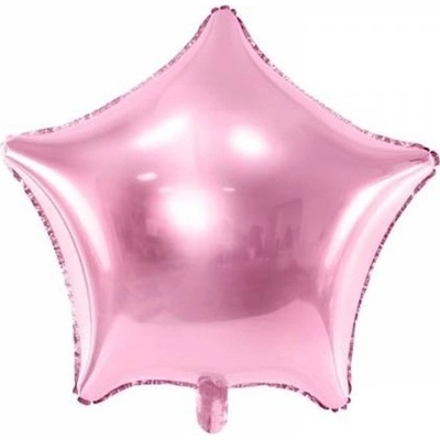 Foliový balonek hvězda světle růžová 48 cm balené