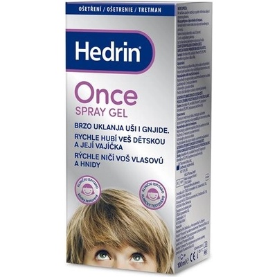 Hedrin Once gel ve spreji hubí vši do 15 min 100 ml – Hledejceny.cz