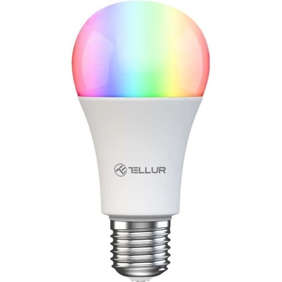 Tellur WiFi Smart žárovka E27, 9W, RGB bílé provedení, teplá bílá, stmívač