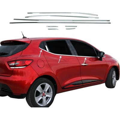 Nerez obloženie okien Omtec Renault Clio IV 2012-2018 8 ks HTB