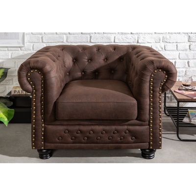 LuxD Chesterfield II antik hnedé