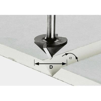 Festool 491001 Fréza na sádrokarton, Délka 49 mm, Vnější Ø 32 mm, Pracovní délka 16 mm, Ø hřídele 8 mm
