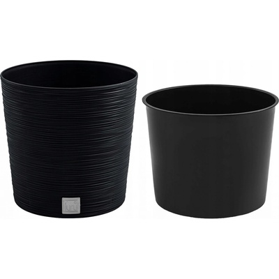 Prosperplast Květináč plast šedý 30 x 30 x 29,4 cm