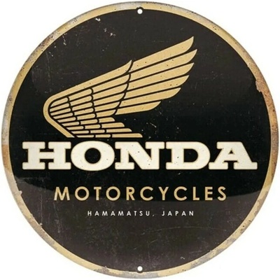 Plechová ceduľa Honda - Motorcycles Gold, Ø 35 cm