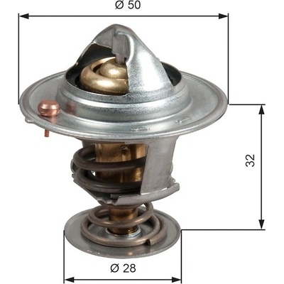Termostat, chladivo GATES TH50588G1 GT TH50588G1